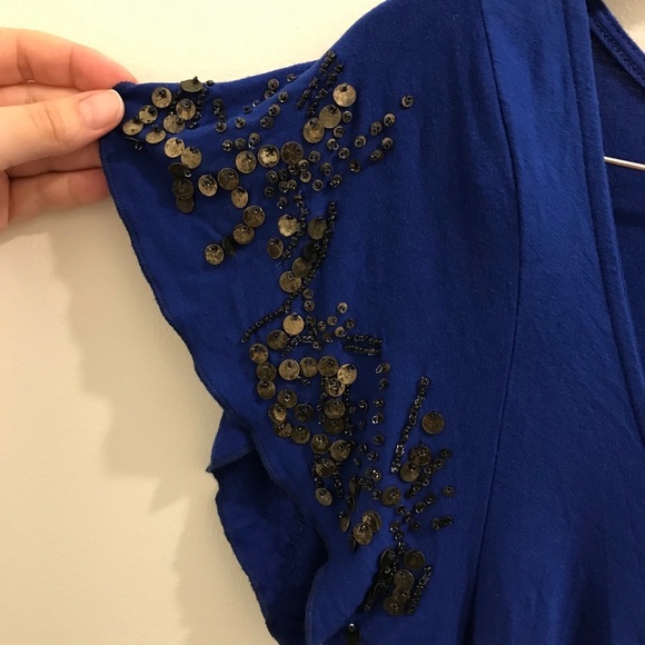 NWT Free People Royal Blue Cocktail Dress medium - Picture 3 of 9